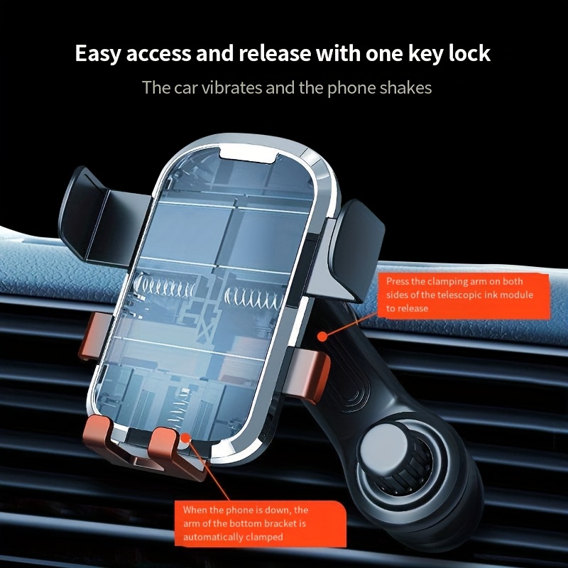 

Car Phone Holder, Vehicle Phone Navigation Mount, , New Model For 2025, Can , Automatically Locks, And Is Anti-shake.