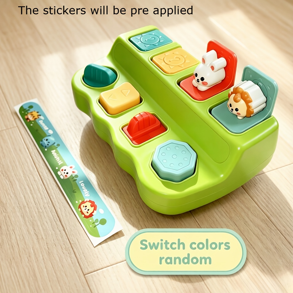 Peek-A-Boo Mechanical Push-Button Pop-Up Box Toy