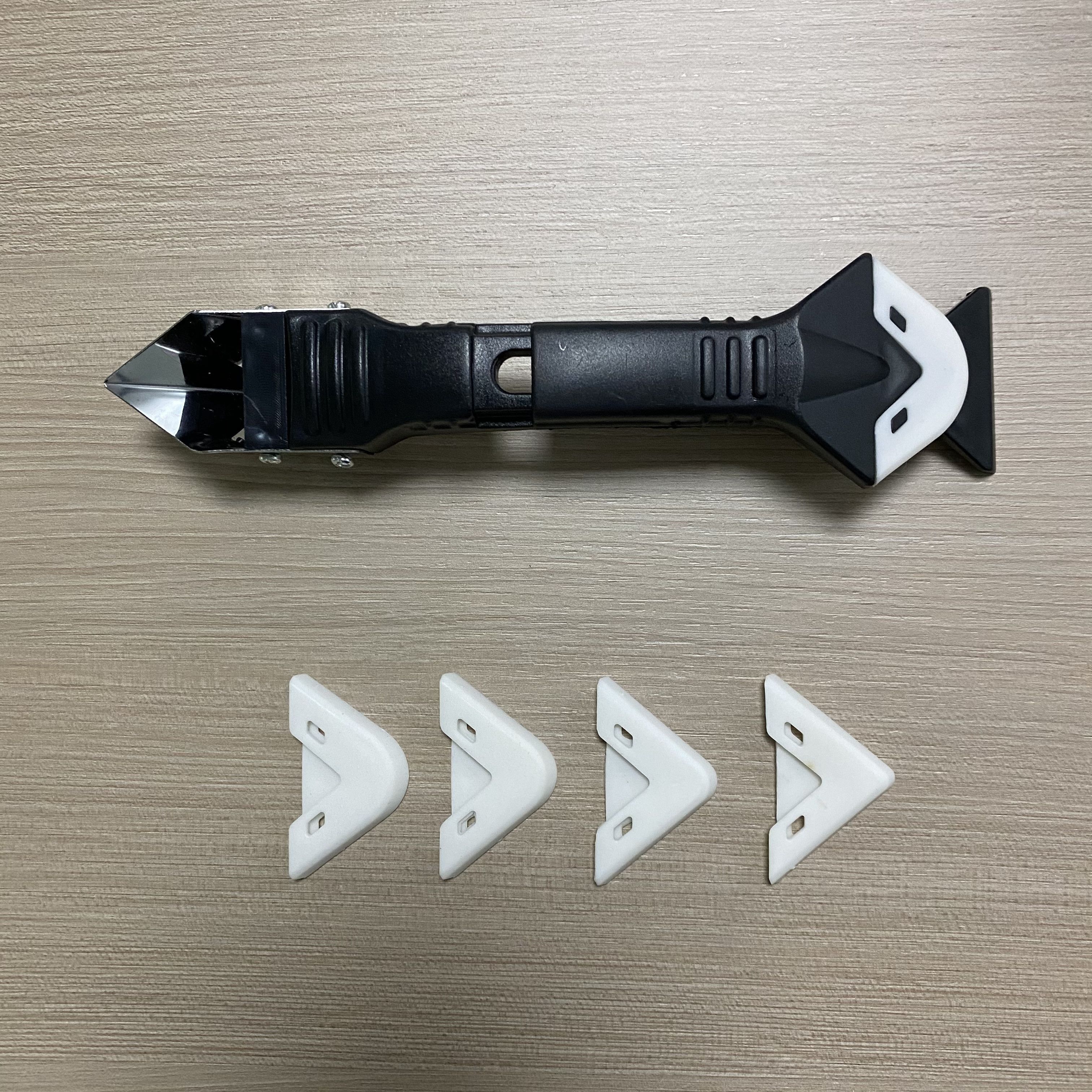 TEMU Metal Scraper Glue Removal Tool, Glue Scraper, Joint Filling Auxiliary Tool, Cement Remover, Sealant Trimming And Corner Scraper