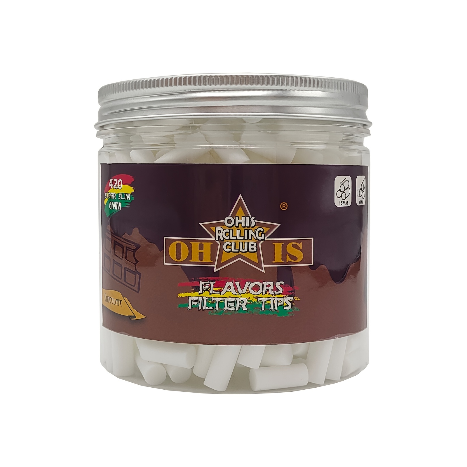 elementbilde 420 stk/krukke assorterte smaker svamptupper, filtertupper, bærbar boks emballasje, hvite svamptupper i flere smaker, filtermundstykke svamptupper, røyketilbehør verktøy for filtrering,   og smaker   tilfeldig