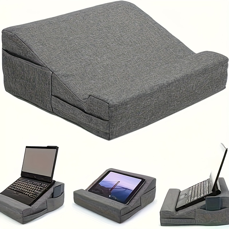 polyester tablet pillow with stand comfortable bed cushion for reading and watching videos durable material adjustable tablet holder with adjustable angle for   electronic computer accessory bedside tablet support