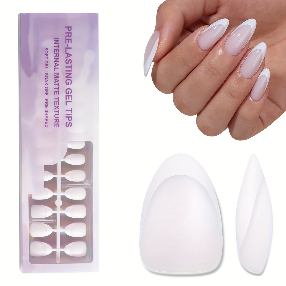 -on Nails, 150pcs White Short Almond Shaped Press-on Nails 4in 1 Nail Clippers With Pre- Primer And Base Coat, Diy Manicure No File Required, Nail Extension Gift For Women