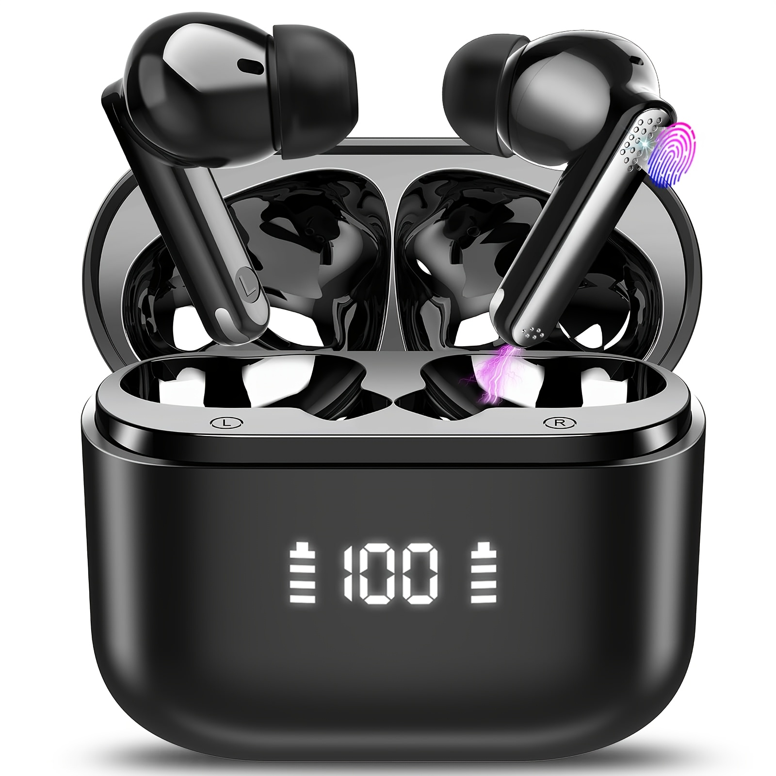 Wireless Translation Earbuds, 164 Languages Support, Ai Chat Mode, Enc Noise Cancelling, 13mm Hifi Stereo, Led Display Charging Case, 40h Total Playtime, 6