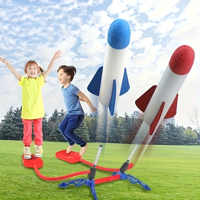 Stomping Rocket Launcher Toys, Outdoor Children's Foam Rocket Toys, Parent-Child Interaction, STEM Educational Games, Suitable for 3 Years Old Boys, Girls Birthday Halloween, Christmas Festival Gifts