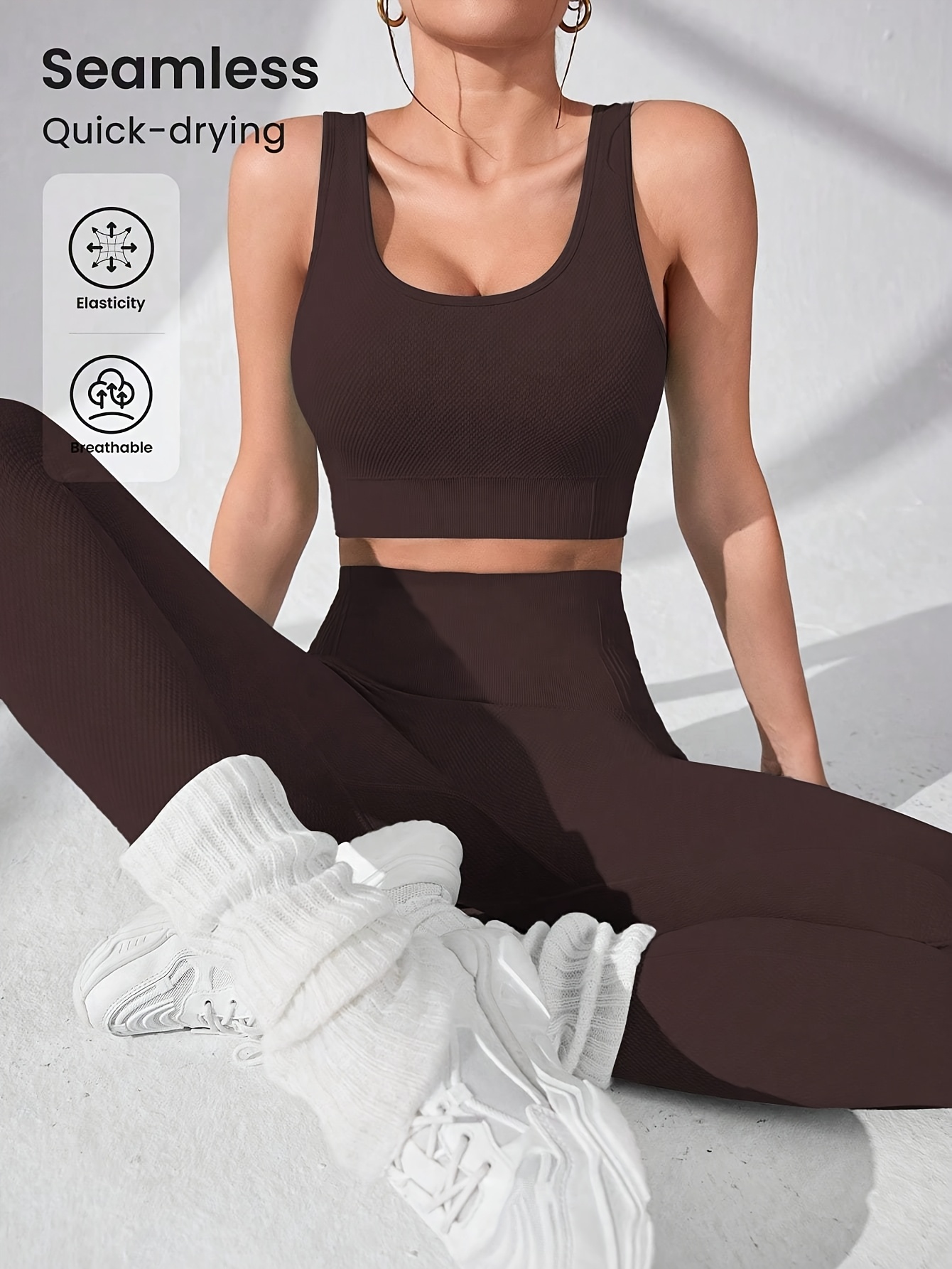 wx619 9k619in stock yoga outfit set seamless nylon quick dry moisture wicking breathable fitness running sportswear