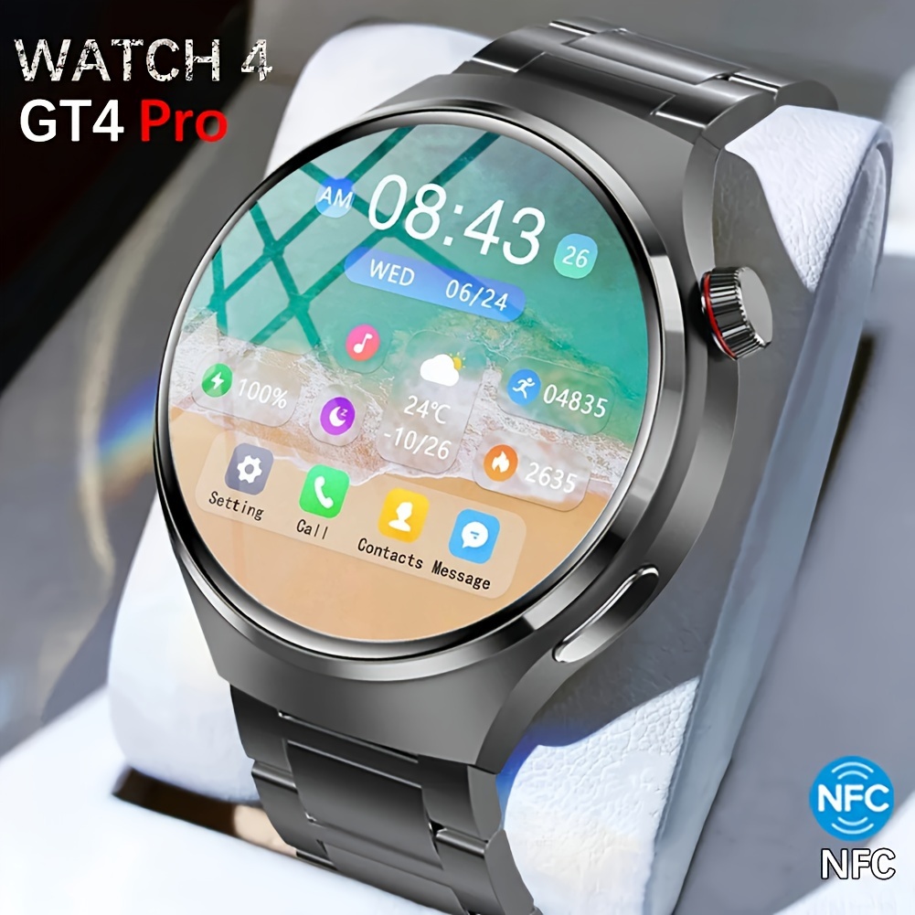 LIGE AMOLED Smart Watch GT3 Pro NFC Wireless Charger Smartwatch For Huawei  Xiaomi Password Unlock Waterproof