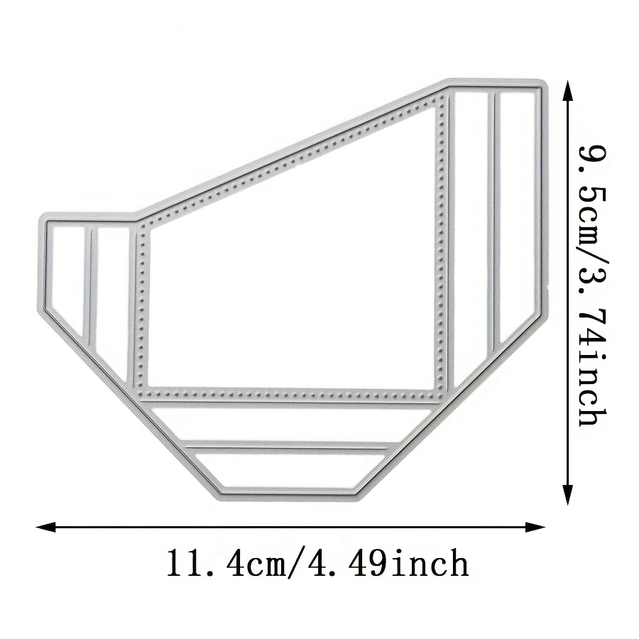 1pc Metal Cutting Die, Label Box Cutting Mold For Diy Paper Craft, Scrapbooking, Greeting Cards, Photo Albums, Etc. Carbon Steel Die