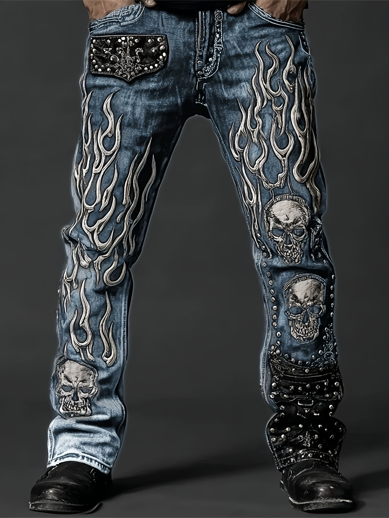 skull pants sold on Temu United States