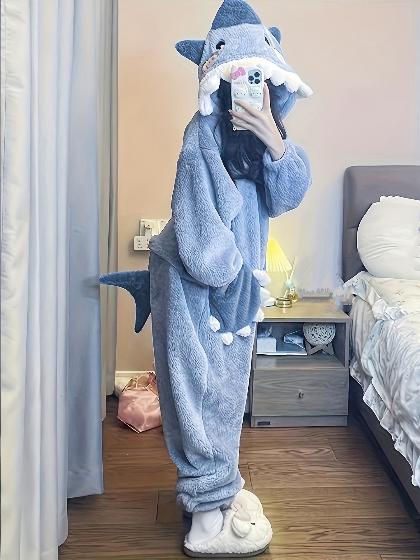 Super Soft Thick Hooded outlet One Piece Pajamas | Warm Cozy Fleece Adult Homewear | Fluffy Oversized Velvet Zipper Sleepwear | Cute Animal Costume