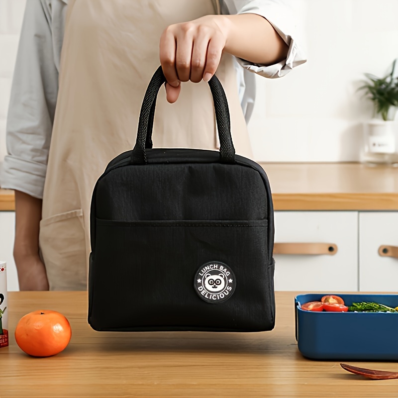 

1pc Portable Insulated Lunch Bag, Outdoor Waterproof Bento Bag, Office School Travel Picnic Bag