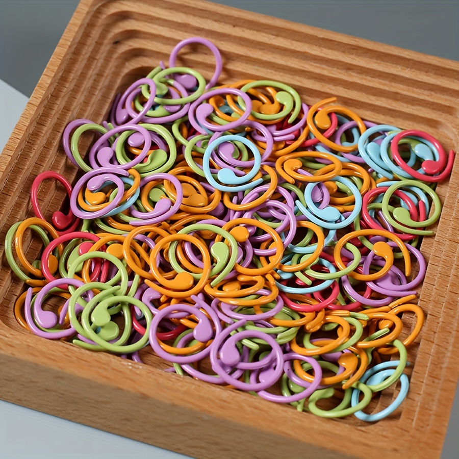 

60pcs de en Métal Spirale, Épingles de Sécurité Colorées pour Crochet & , Étiquettes Magnétiques pour Aiguilles à Tricoter - Couleurs Assorties