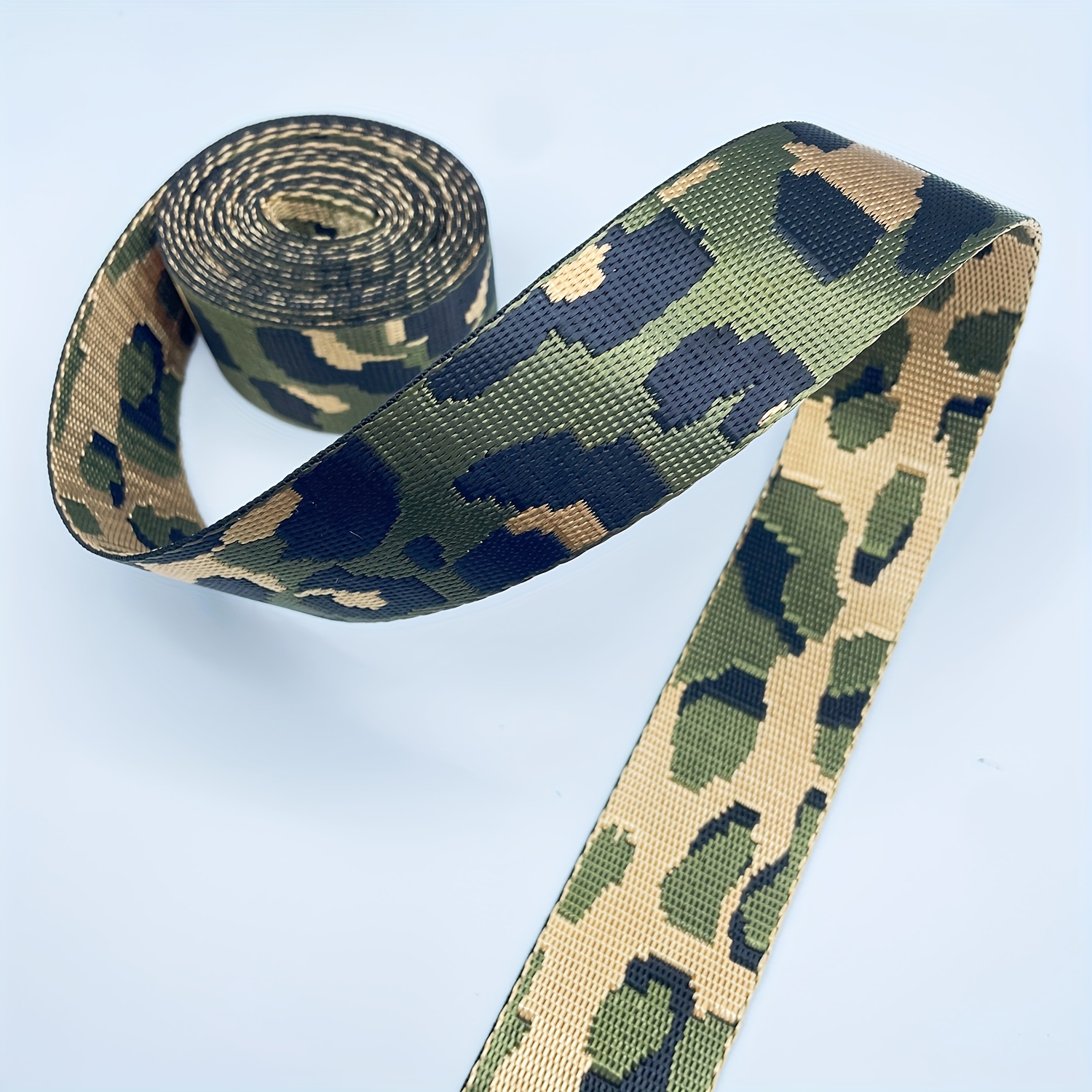 3 Yards Per Pack Double-sided Jacquard Webbing Leopard Print Pattern Width 3.8cm Lanyard Belt Shoulder Strap Clothing Luggage Additions Additions