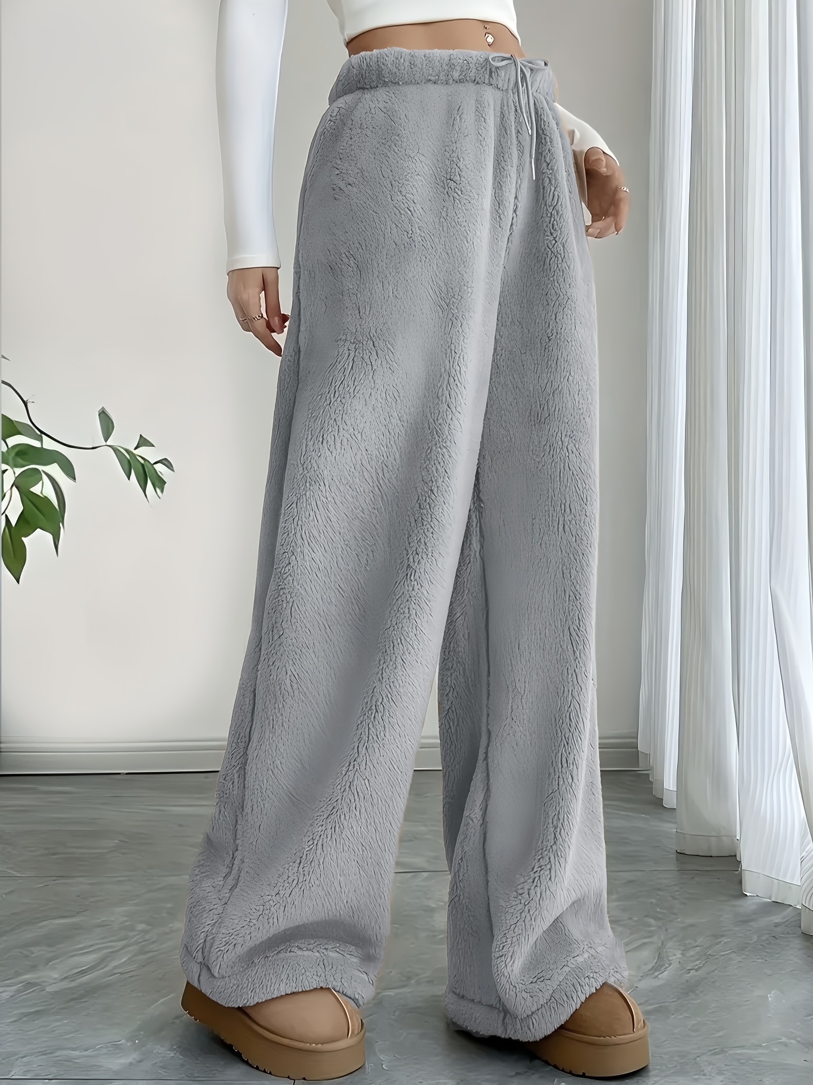 pantaloni larghi coulisse in vita pantaloni casual larghi Temu