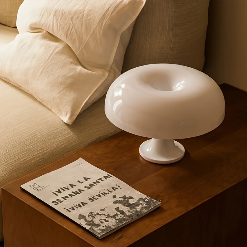 Modern Minimalist LED Mushroom Table Lamp, USB-Powered
