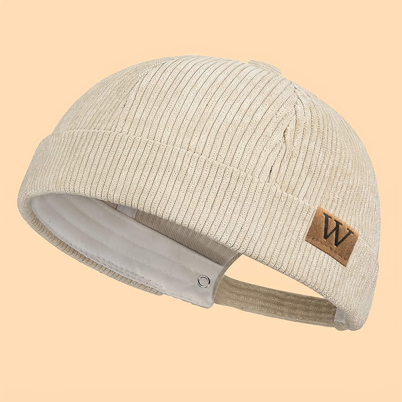 E-shop Unisex Ganzjahresmode Neue Lederetiketten Trendige Retro Hip-Hop Vermieterhut Street Cord Cap Street Dance Japanischer Kürbis Hut Kinnbandloser