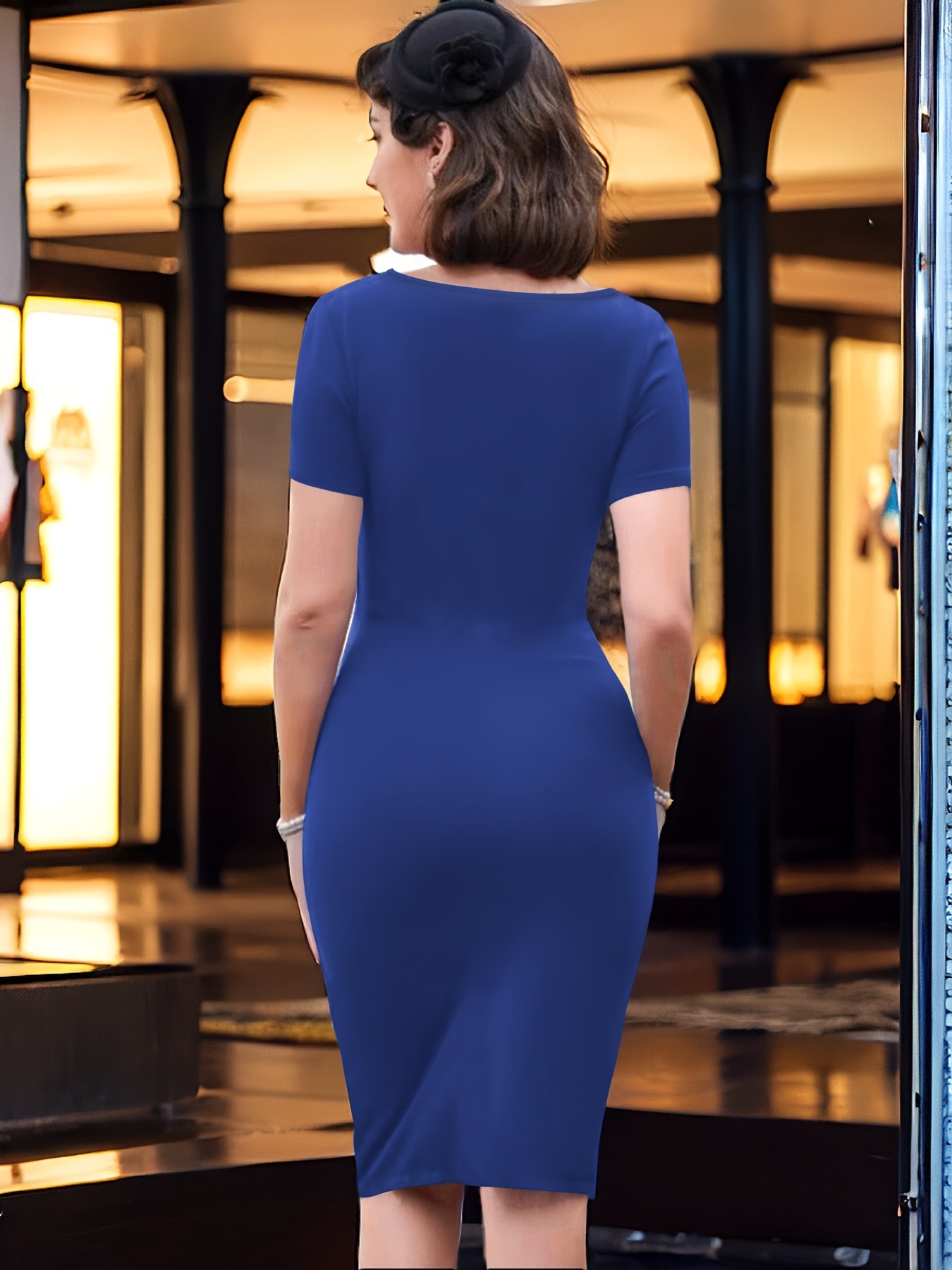 Fashionable and Slim-fit Women's Dress with Bow Design at the Waist, Ruffled Hem, Soft and Stretchy Fabric, Perfect for Casual Gatherings and Parties