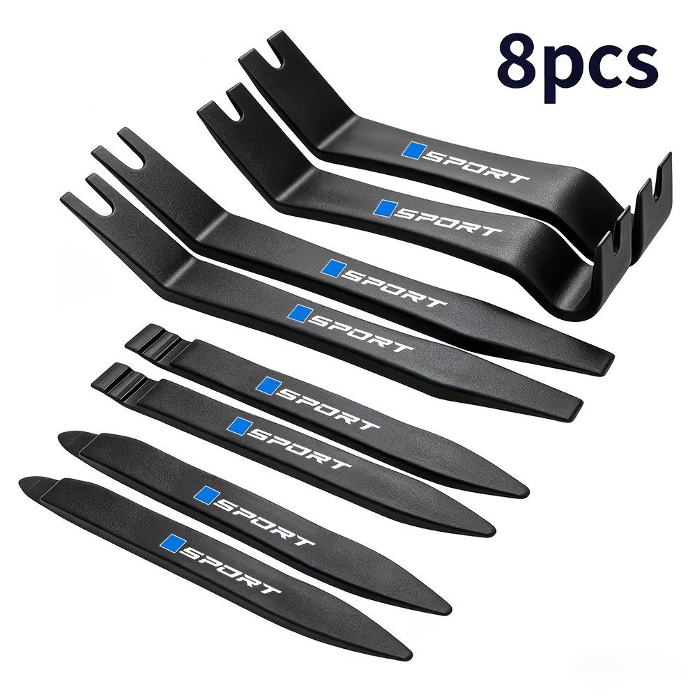 TEMU Car Interior Trim Removal Tools 8pcs Scratch-free Plastic Pry Bars Vehicle Repair Additions, Without Battery