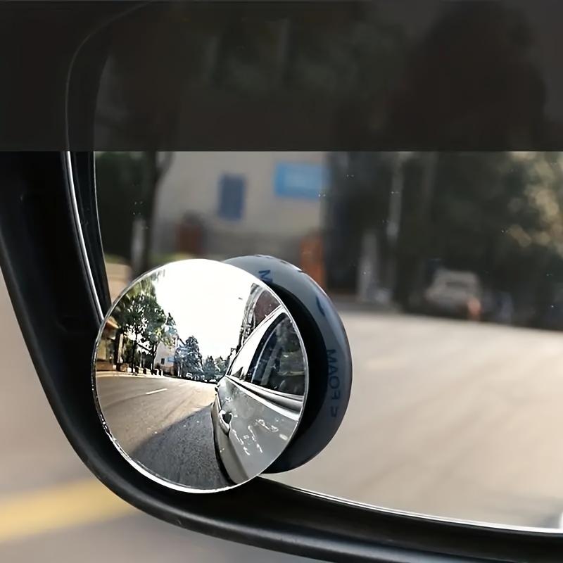 2pcs fit round convex car rearview mirrors 360 degree adjustable blind spot wide angle glass front location high definition   rear view mirror accessories