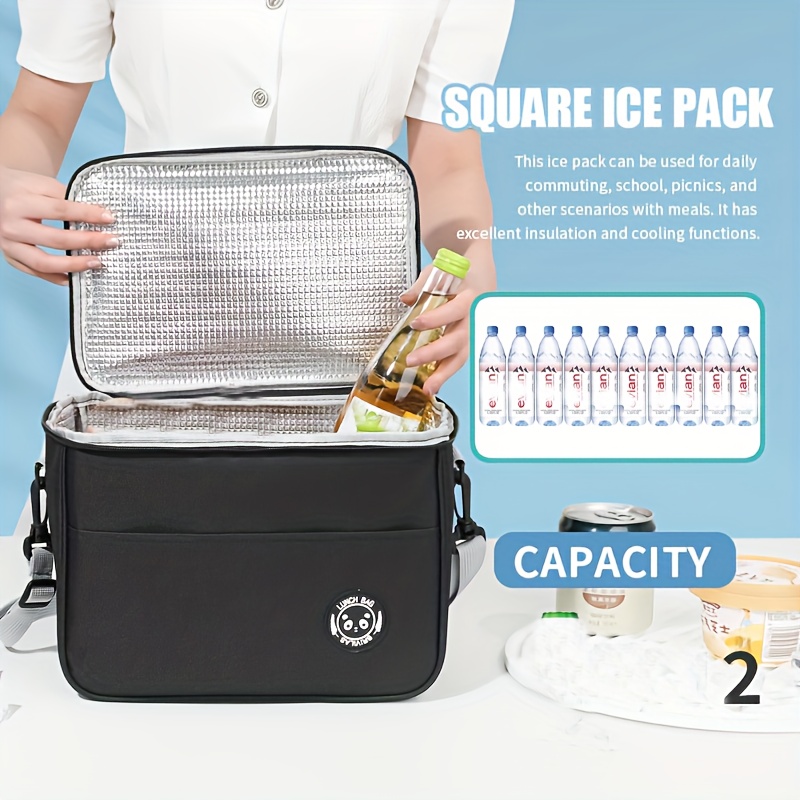 heated lunch box handbag insulated bag aluminum foil thickened bento bag large capacity lunch bag for office workers fashionable non food contact back to school