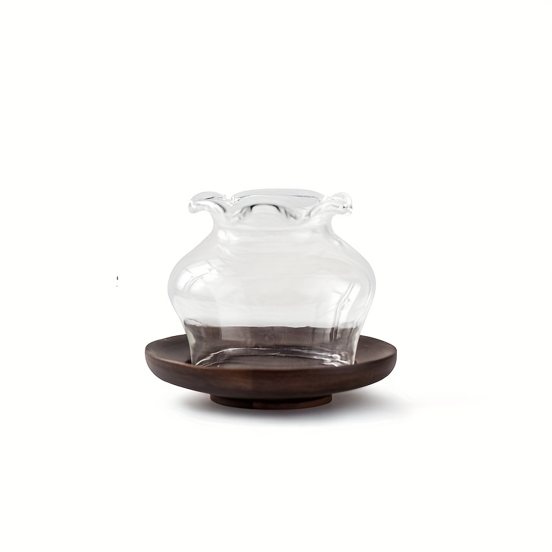 TEMU A Creative Zen-style Windproof Glass Candle Holder, Vintage Aromatherapy Candle, Home Decor, Tea Room Decoration, Holiday Gift