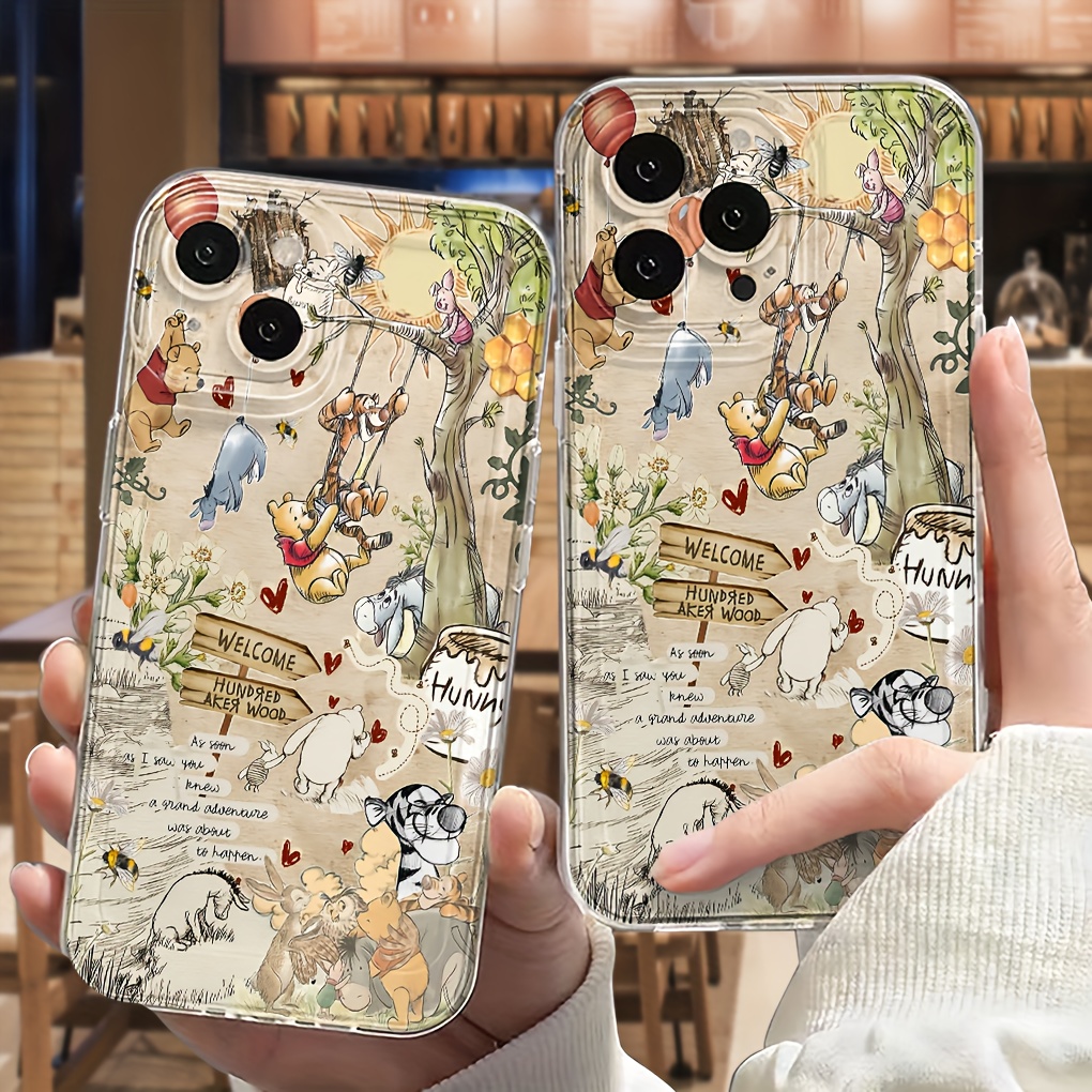 Licensed Winnie The Pooh Cartoon Phone Cases, Which Are Shockproof And Drop-Resistant, Suitable for Iphone Models 16/15/14/13/12/11/7/8/7 Plus/10 Plus/Xs Max/Xs/X/Xr, Making Them Perfect Gifts for Holidays And Birthdays.