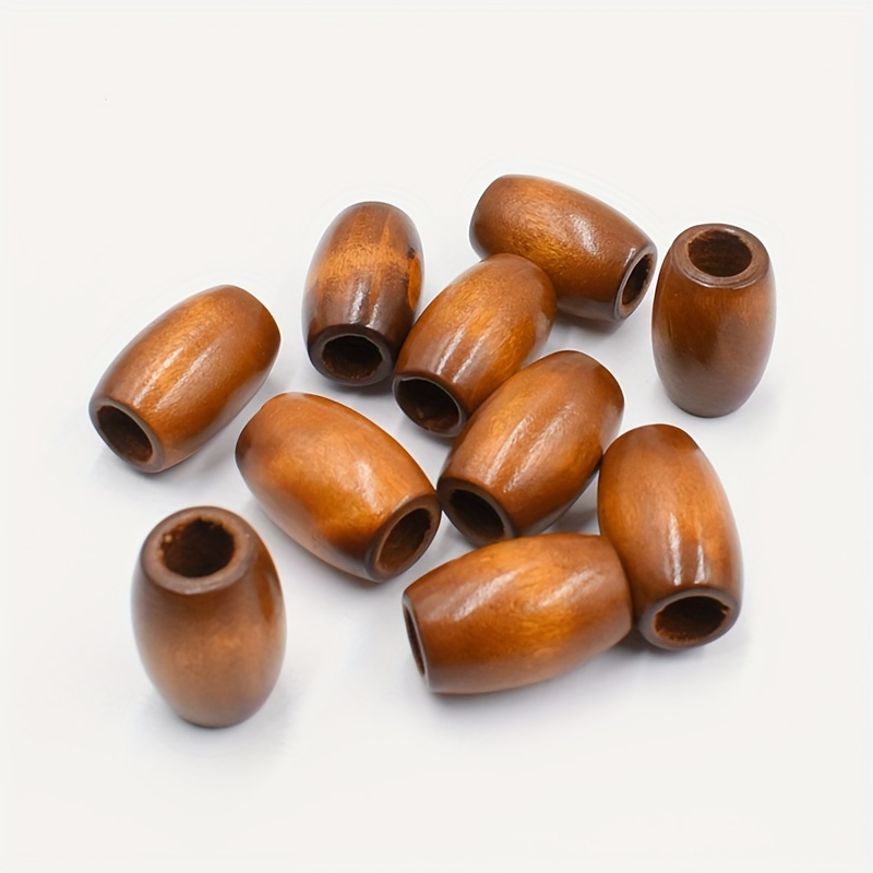 Image of Accessories, 30*20mm Colored Wooden Beads Wig Jewelry Accessories, Hollow Braid And Wooden Beads Braid Decorative Wooden Beads