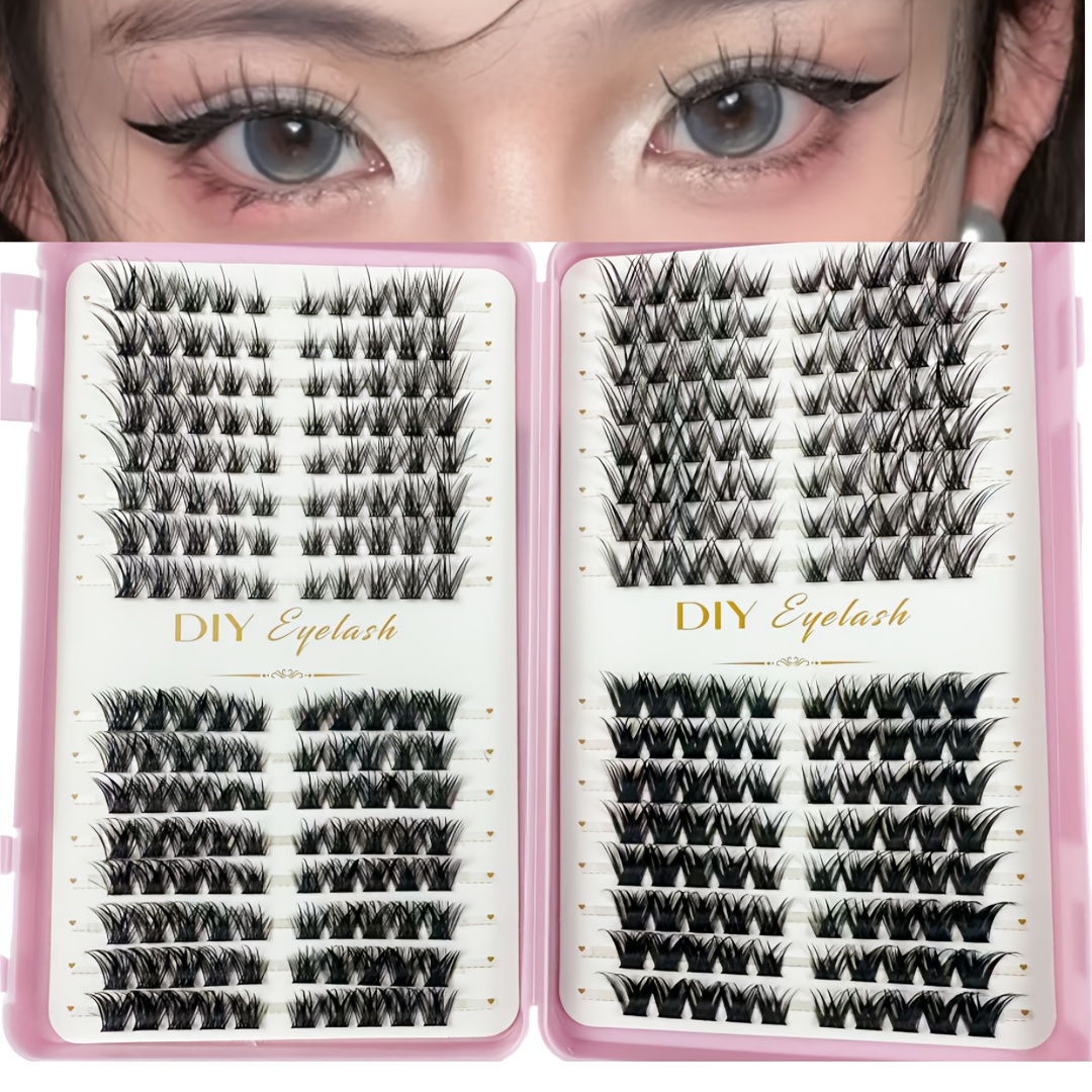 Image of 320 Clusters Of Large-capacity False Eyelashes, Thick And Lengthened, Suitable For Daily And Festive Parties, Beginner-friendly, For Gift- Holiday Gift
