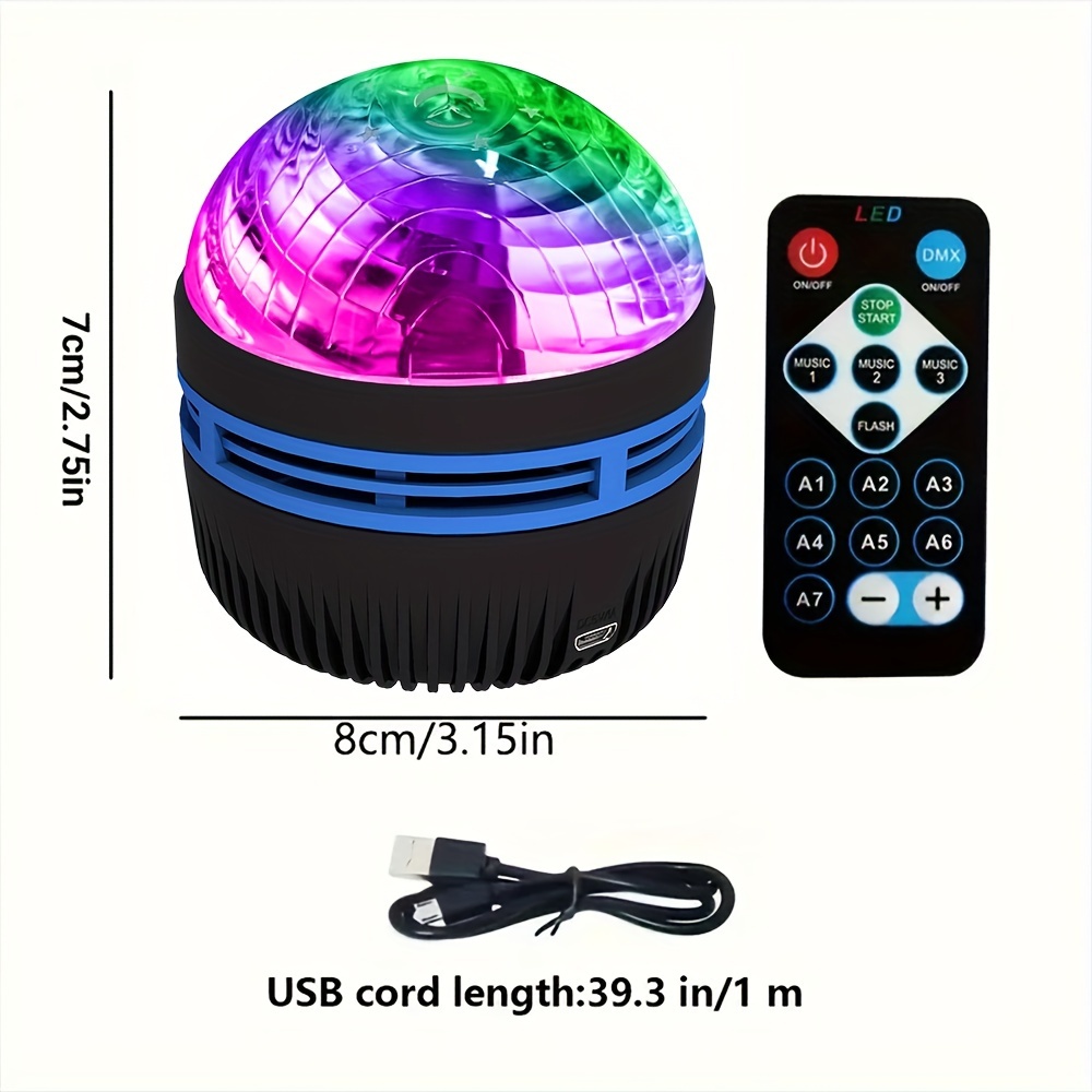 1pc   lights indoor atmosphere light holiday   decor christmas gift multicolor rgb light source usb desktop lamp with remote control button control night sky night light wonderful ambient details 8