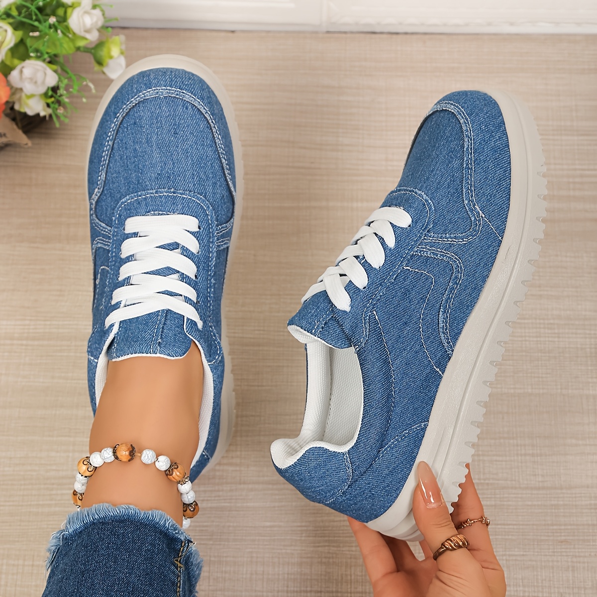 TEMU 2025 Women's Flat Shoes, Retro Sneakers, Casual Low-heeled Shoes, Commuting Casual Footwear For Women, Women Shoes