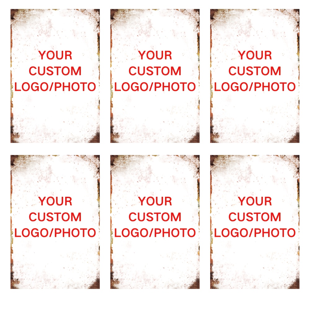 TEMU 6pcs Diy Custom Decorative Wall Plate Art Metal Tin Sign Craft Plaque Poster Metal Board Signs Billboard Waterproof Metal Plates
