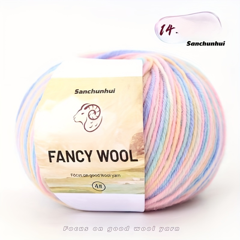 1 , Multicolor Tie-dye Sheep Knitted Yarn, For Knitting Sweaters, Vests, Hats, Shawls, And Other Handicrafts