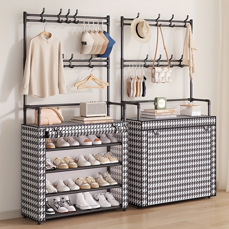 Multi-Layer Shoe Display Rack for Retail, a Easy Home Entryway Shoe Cabinet with Large Capacity And Dustproof Features
