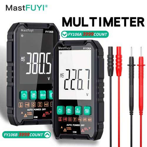 professional digital multimeter 600v 4a and direct voltage true range volt amp ohm tester tool