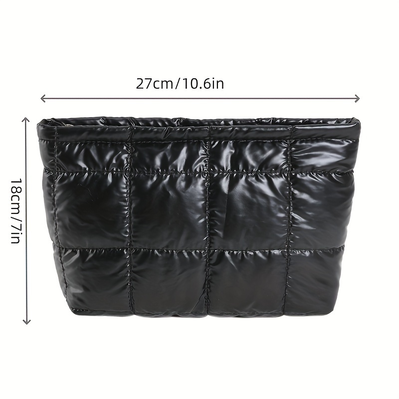 TEMU Vintage Style Cosmetics Pouch: Large Capacity, Water Resistant, No Fragrance, Polyester Material