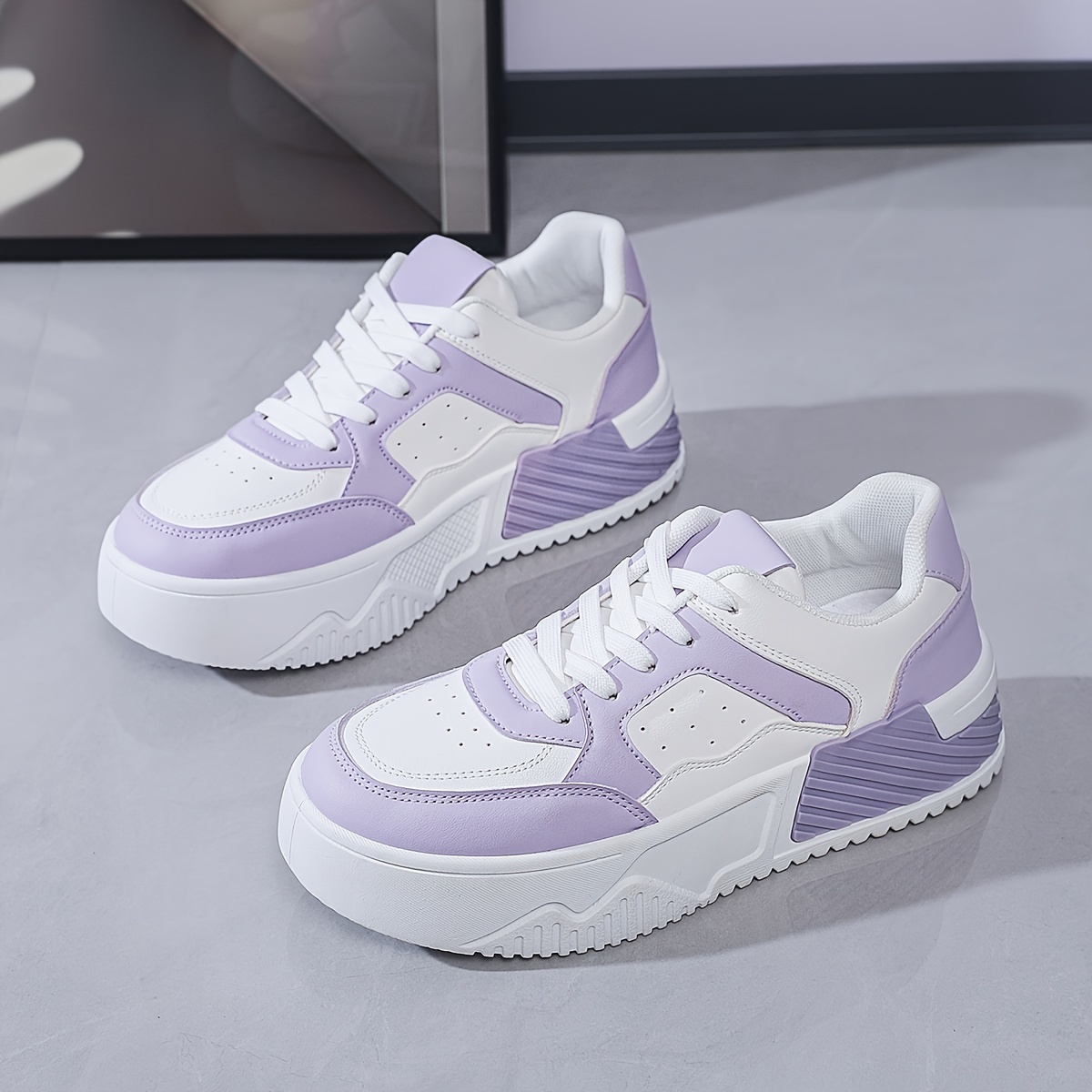 women's fashionable color block versatile sneakers casual - Temu