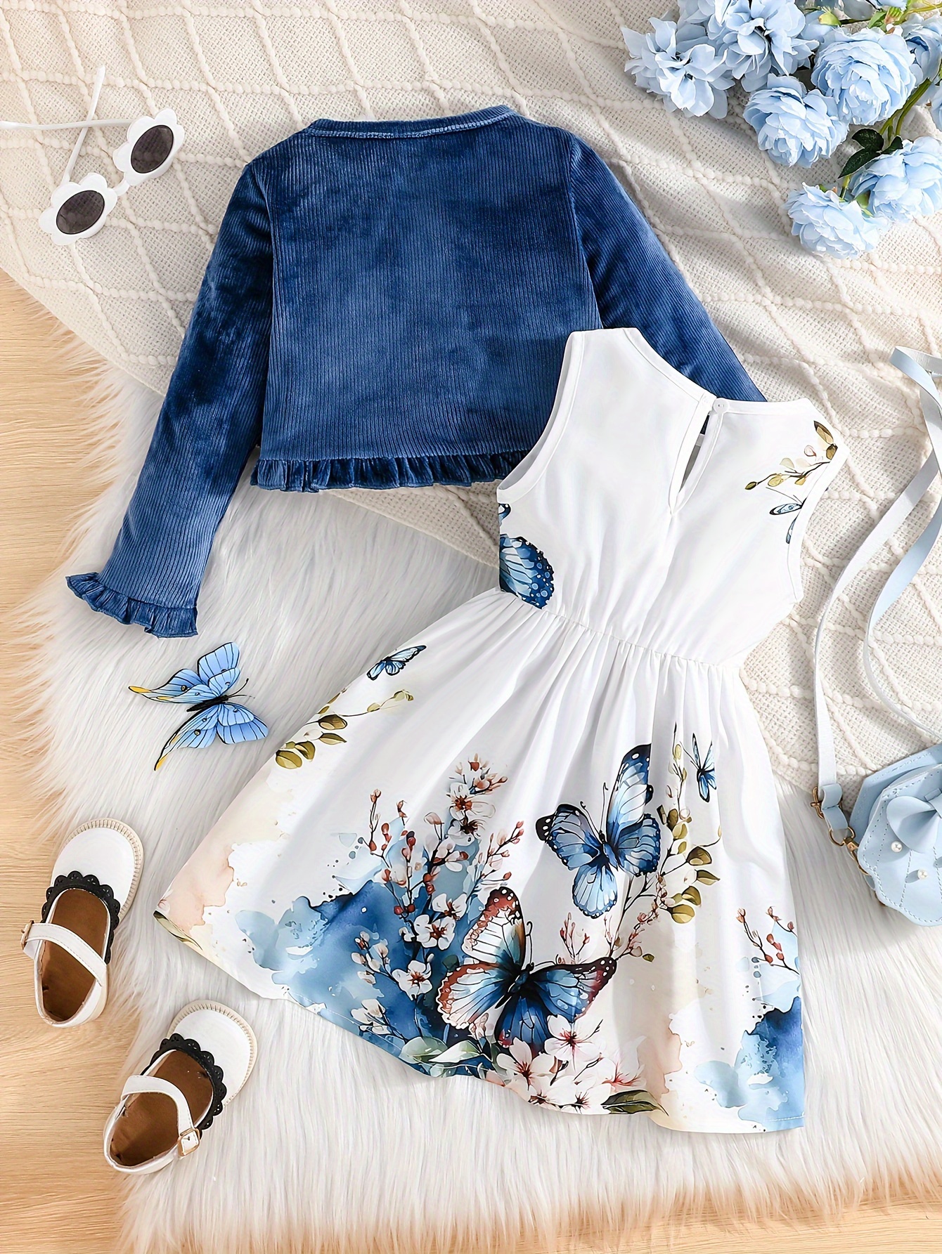 two piece set girls solid color long sleeve jacket Temu Greece