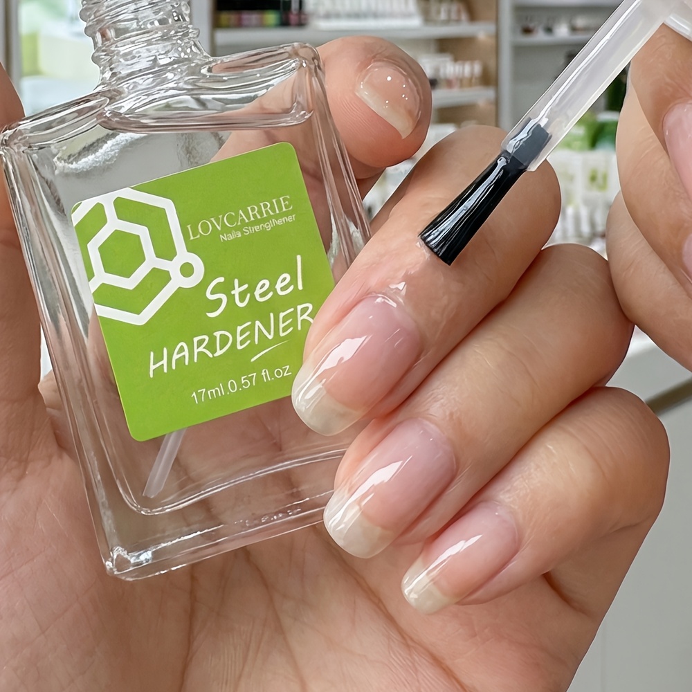 TEMU Lovcarrie Nail Hardener | Transparent Quick Drying Strengthening Oil Suitable For Soft And Thin Nails, Large Capacity Nail Paint, Super Hard