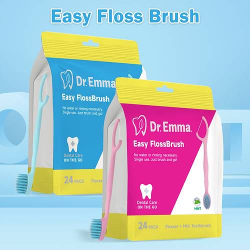 set of 24 individually packaged compact toothbrushes disposable brushes with floss travel friendly mint toothbrushes in for