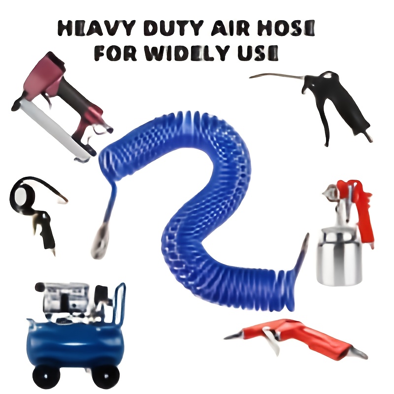 TEMU 10m Spiral Hose For Compressed Air Compressor Compressed Air Hose Compressor Hose