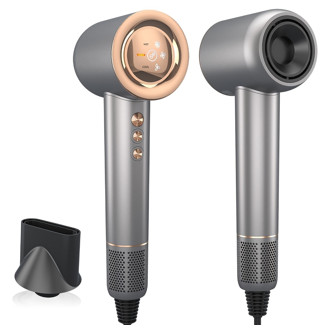 TEMU Newest Top Brand Alternative Hair Dryer, Luxury Alternative Hair Dryer, Professional-grade Blow Dryer With 110, 000 Rpm Brushless Motor, Salon-quality Fast Drying, Negative