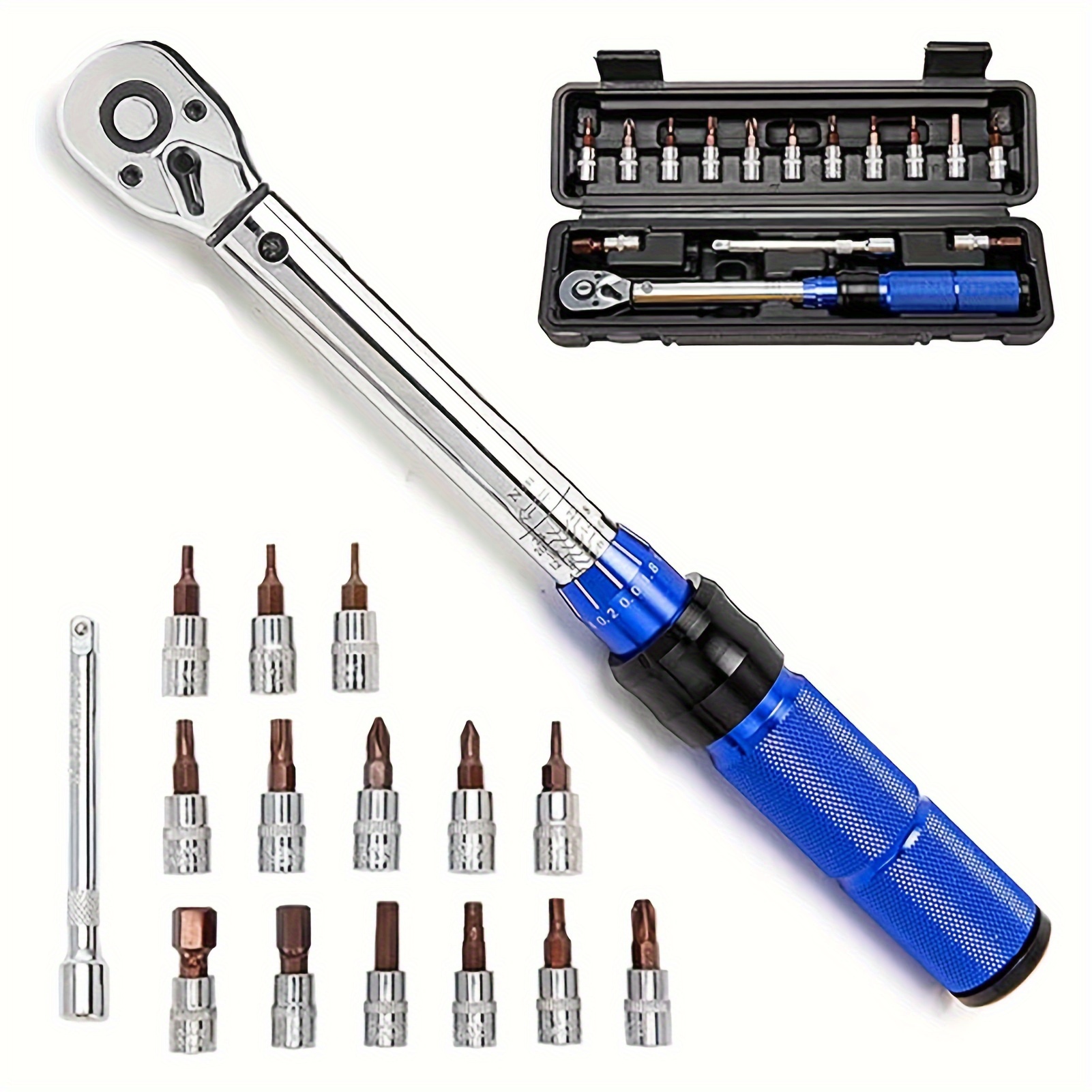 

Adjustable Torque Wrench Sturdy Drive Click Torque Screwdriver Wrench Set Mountain Road Bikes Bicycle Tool Kit