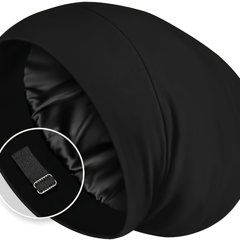 1-pack satin lined hair bonnet for sleeping adjustable strap