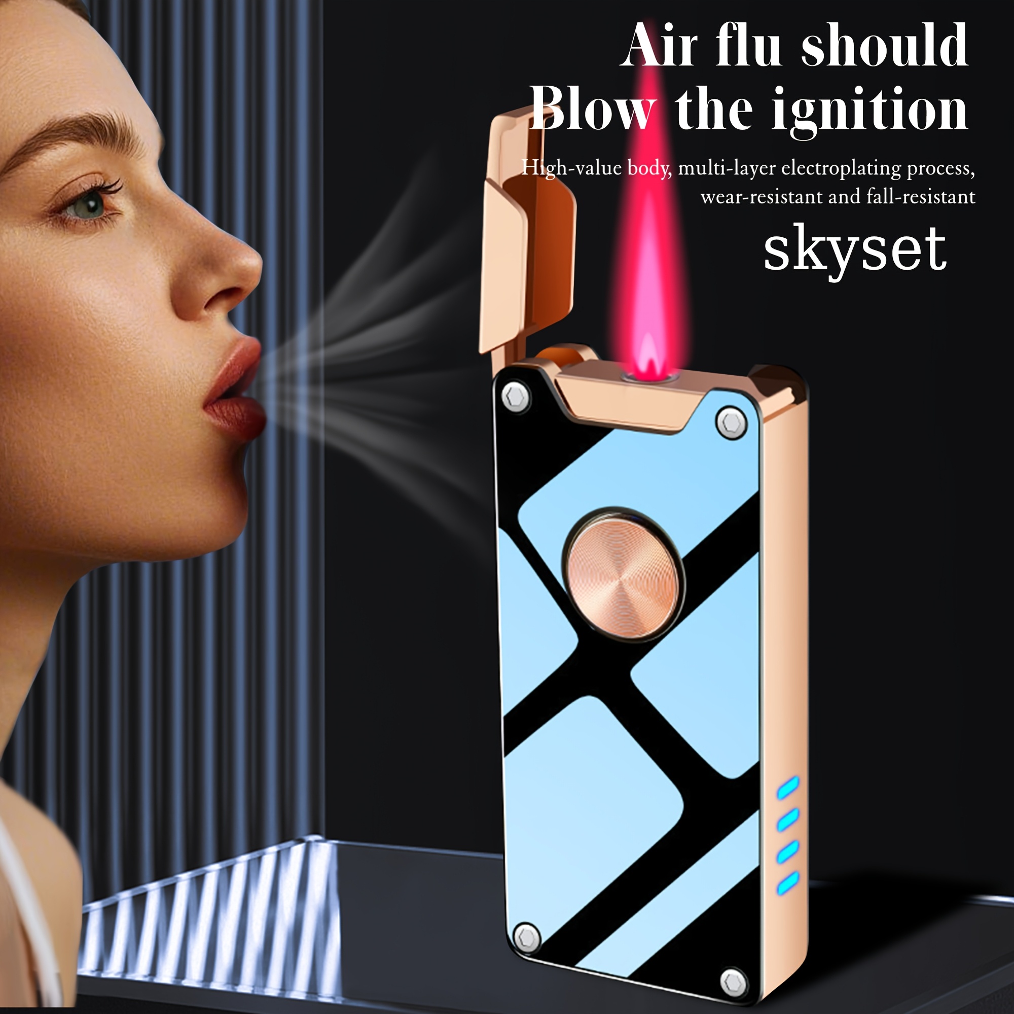 TEMU Butane Lighter, Electronic Induction Ignition Lighter, Voice Controlled Lighter, Gravity Induction Ignition, Windproof Lighter, Lighter, Power