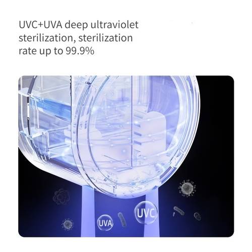 magnetic mount electric toothbrush holder with uv display wall mounted toothbrush sterilizer with uv disinfection storage organizer for bathroom countertop clutter free