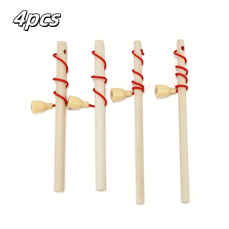 Image of Gift For Her/him 4pcs Mini Wooden Magnetic Fishing Poles - Small Rods For Fishing Game, No Electricity Needed, Ideal For Weddings And Parties, Party Additions, Design, Durable Construction