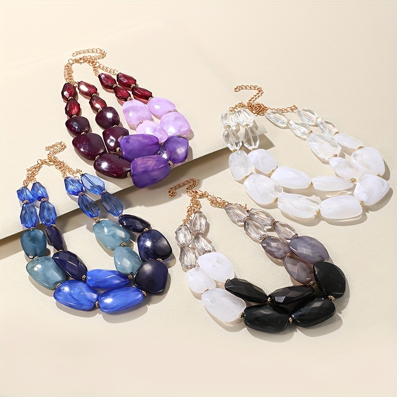 

Double Couche - - Perles en Résine Artisanales, les Fêtes & Tenues Décontractées