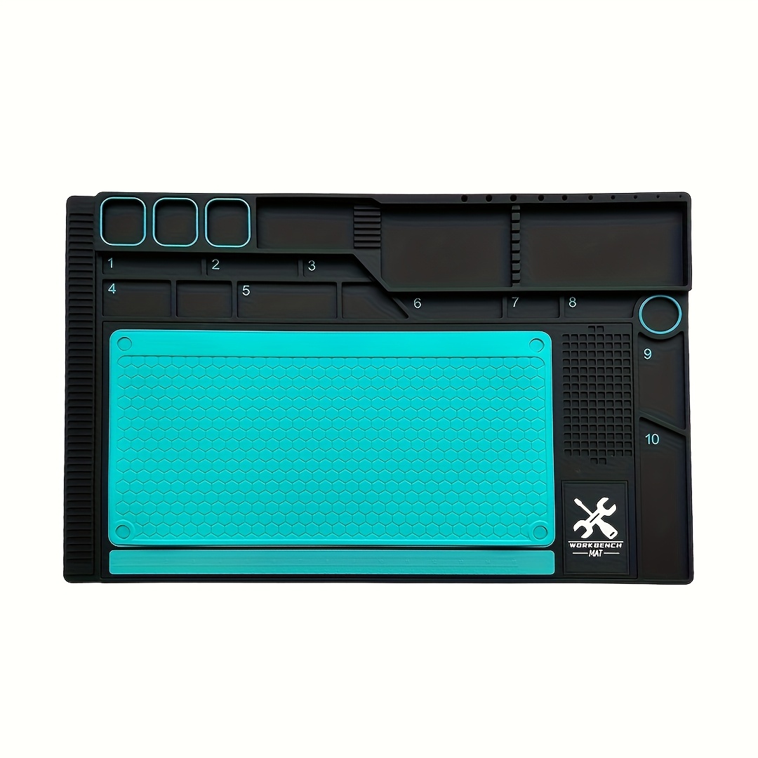 Image of Wholesale /pvc Soldering Mat, Anti-slip Insulation Phone Repair Mat Screw Table Mat Set For Workbench Desk Maintenance Tools Divided Area, Heat Resistant Mat With Magnetic