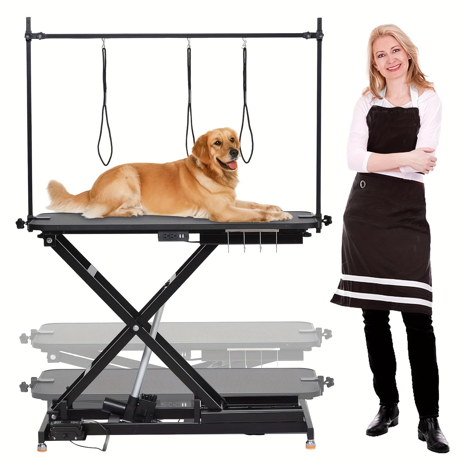 Temu – TEMU 49″ Professional Home Pet Grooming Table, Holds 264 Lbs Pet Grooming Table, Height Adjustable Pet Grooming Table With Pet Grooming , Non-slip