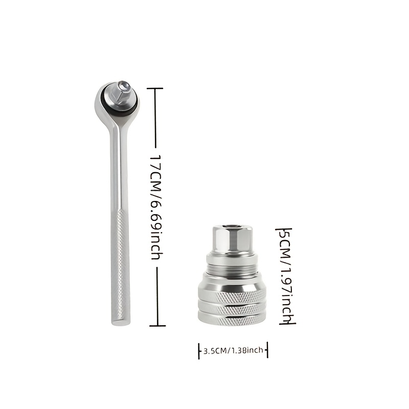 TEMU 2pcs Set Hex Screwdriver To Ratchet Adapter Bit Extension. Suitable For Standard Metric 10-19mm, 3/8-inch To 3/4-inch Ratchet Wrenches. Suitable