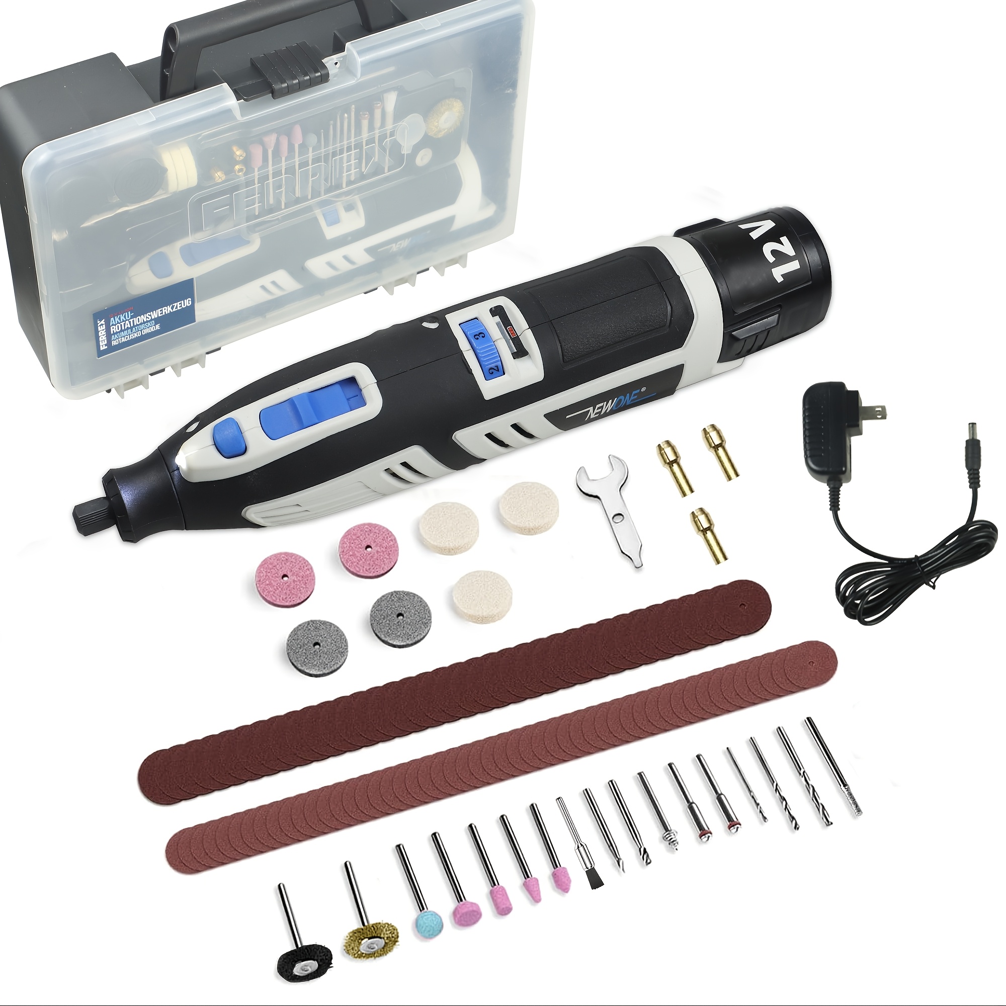 TEMU 12v Grinding And Polishing Mini Drill Cordless Rotary Tool, 6-speed Variable , Multi-functional Electric Grinder, Is A Portable Tool That Can